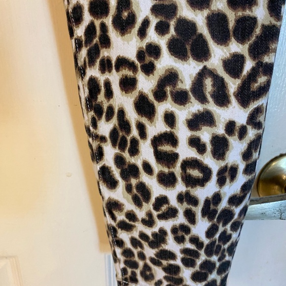 Frame Denim Ali High Rise Cigarette Jeans Leopard Print Size 24 - Picture 7 of 16